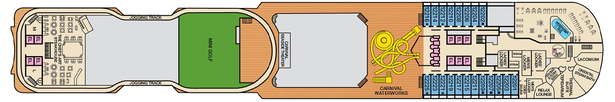 Deck 12 - Spa plan